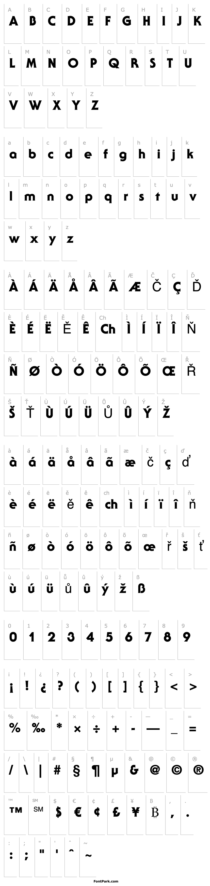 Overview ITC Serif Gothic LT Heavy