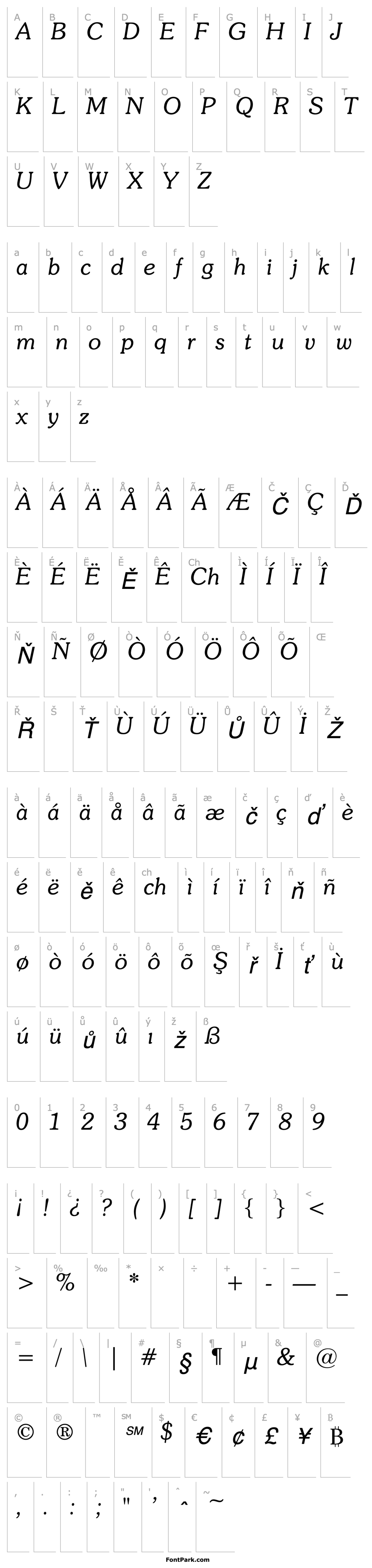 Overview ITC_ Souvenir Normal-Italic