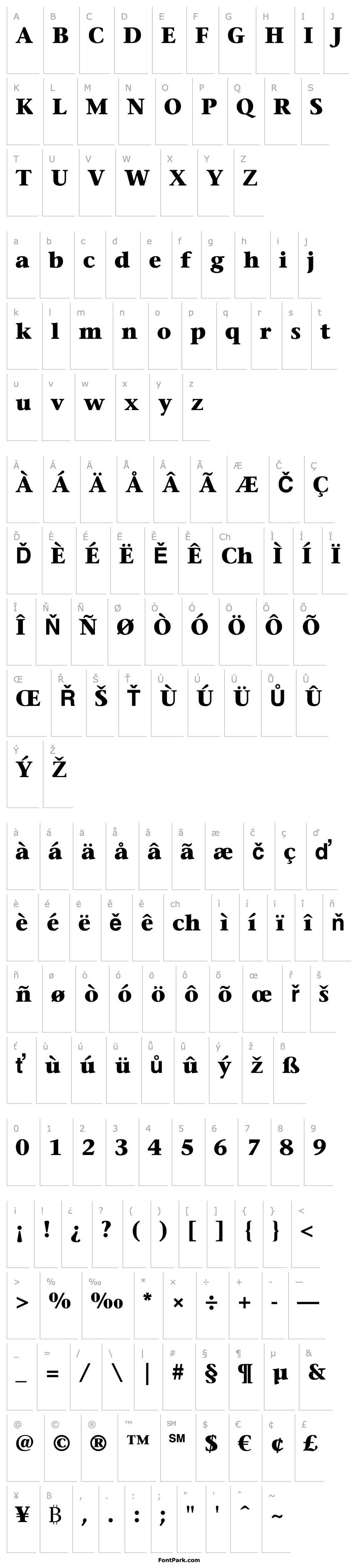 Overview ITC Stone Serif LT Bold