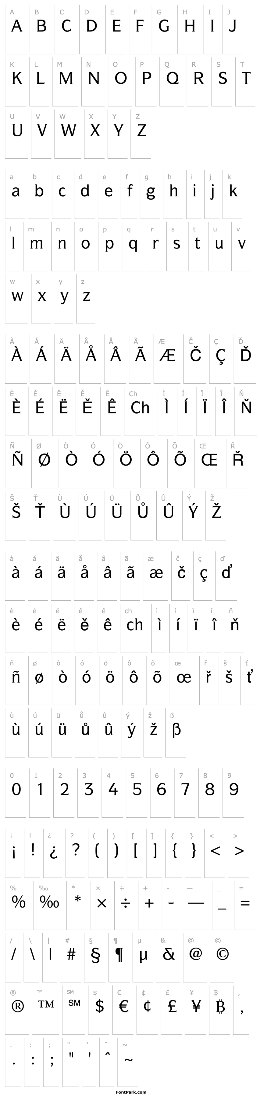 Přehled ITC Symbol LT Medium