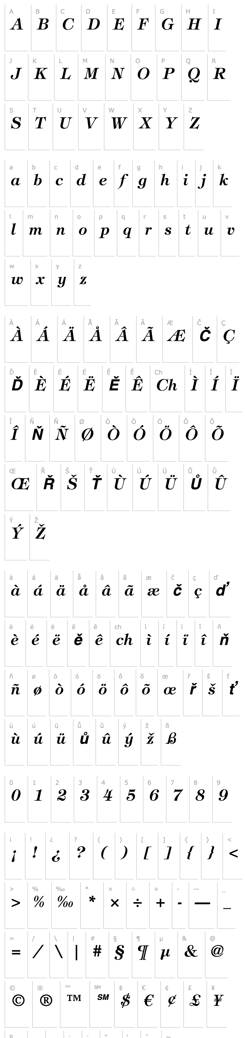 Overview ITC Tiffany LT Demi Italic