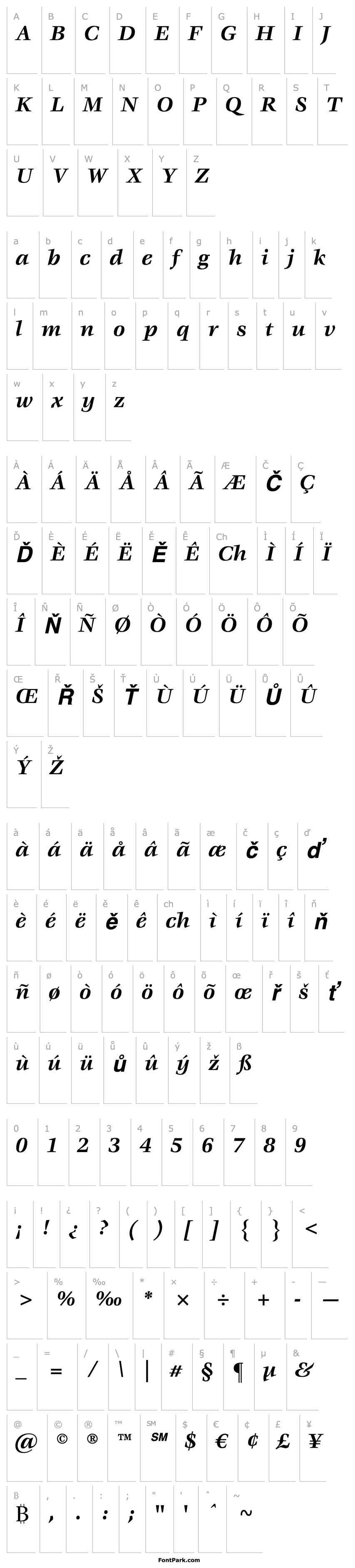 Overview ITC Veljovic LT Bold Italic