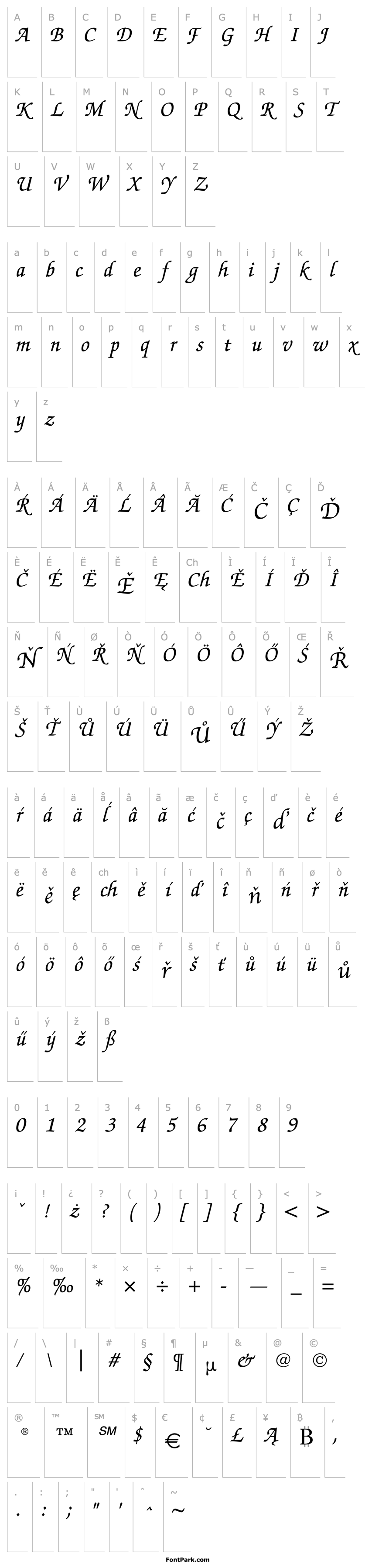 Overview ITC Zapf Chancery CE Medium Italic