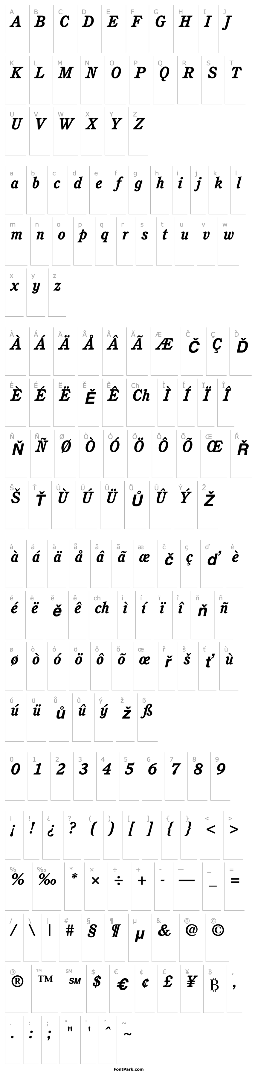 Overview ITCCushing-Bold Italic