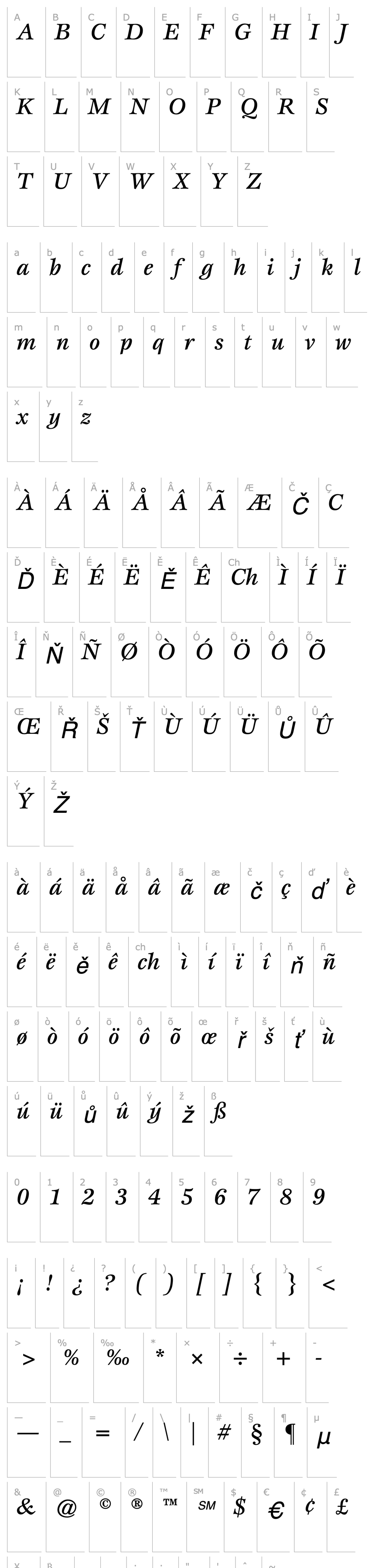 Přehled ITCEsprit-Medium Italic