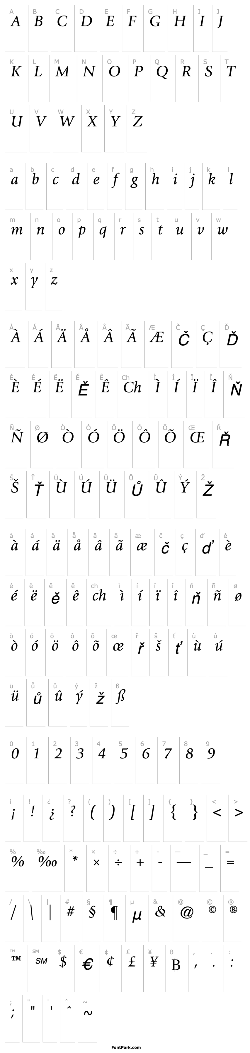 Overview ITCGiovanni-Book Italic