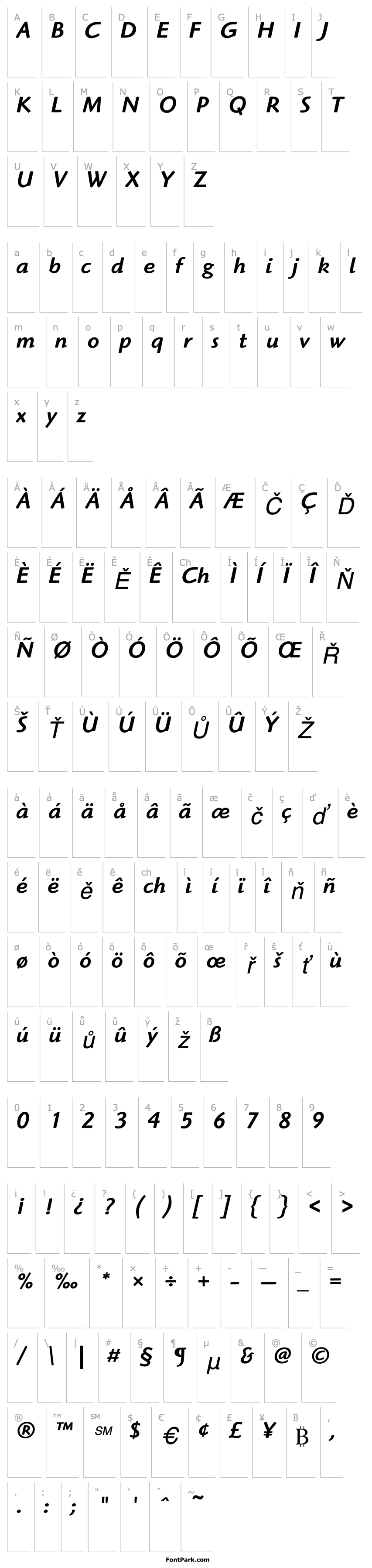 Overview ITCHighlander-Medium Italic