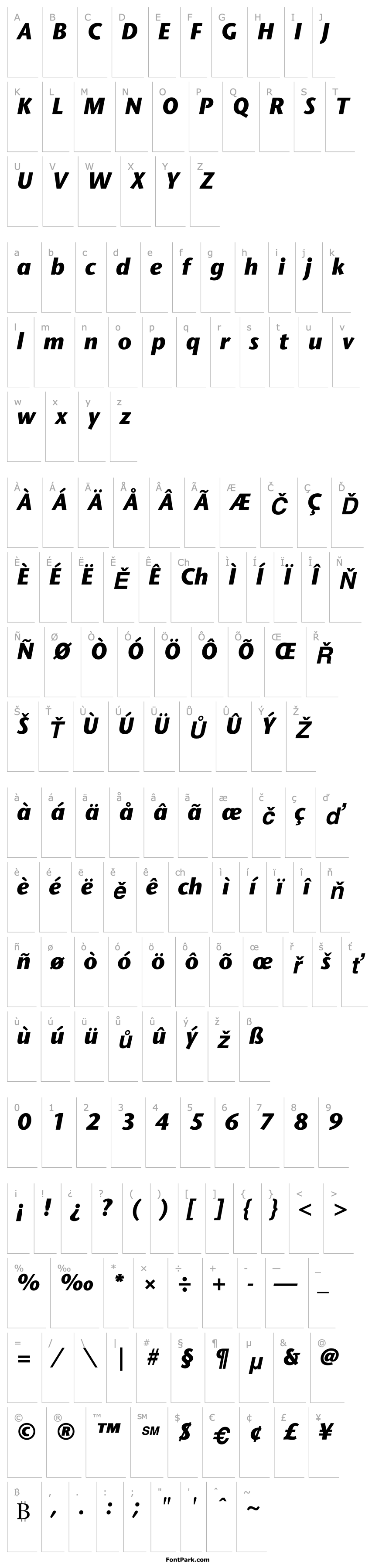 Overview ITCStoneSans-Bold Italic