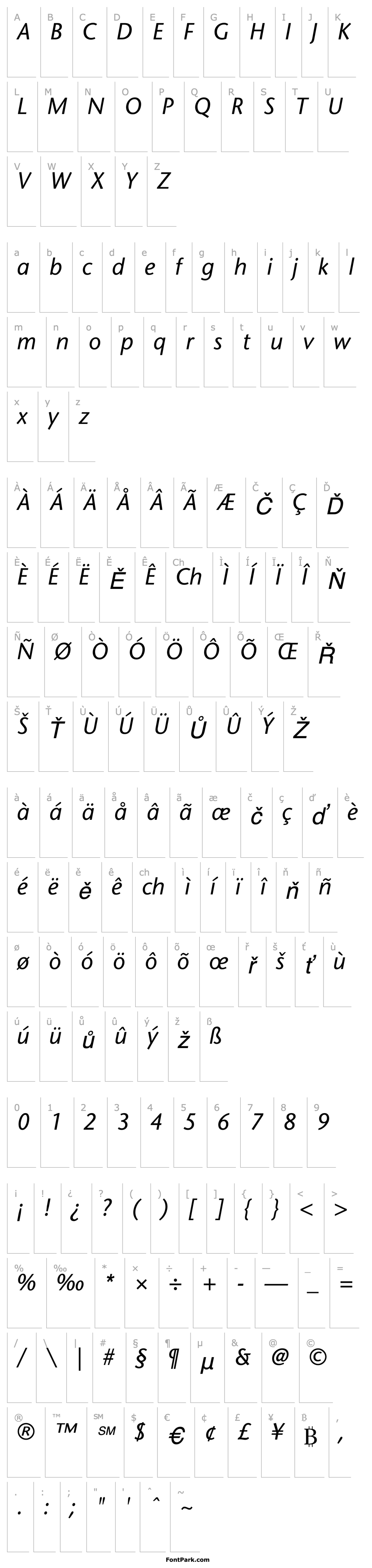 Overview ITCStoneSans-Italic