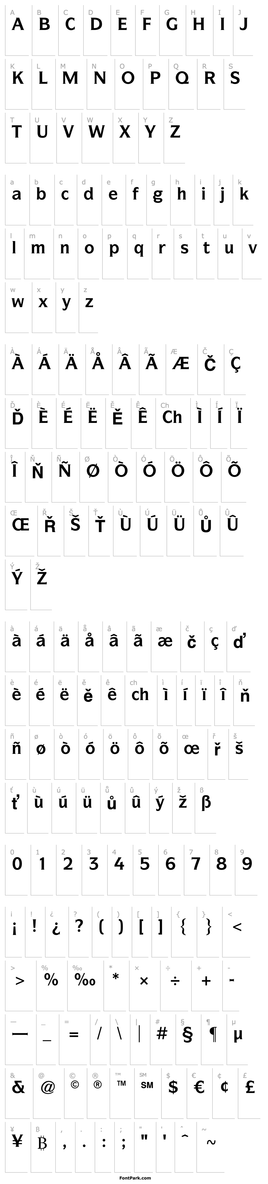 Přehled ITCSymbolStd-Bold