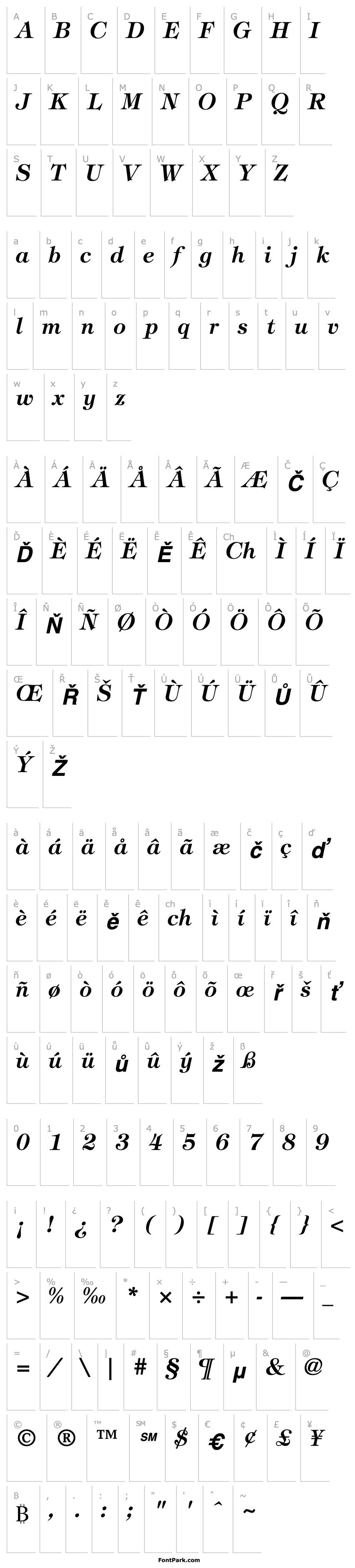 Přehled ITCTiffany-Demi Italic