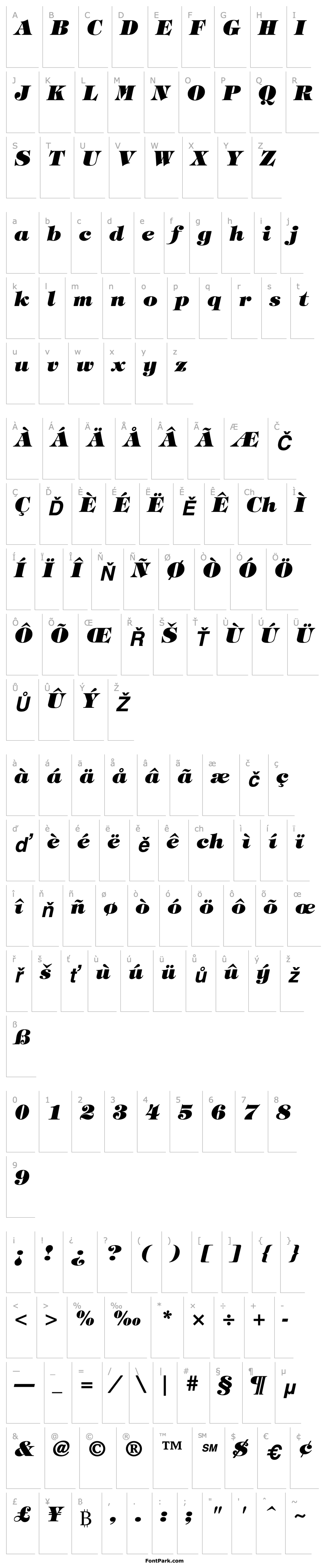 Přehled ITCTiffany-Heavy Italic