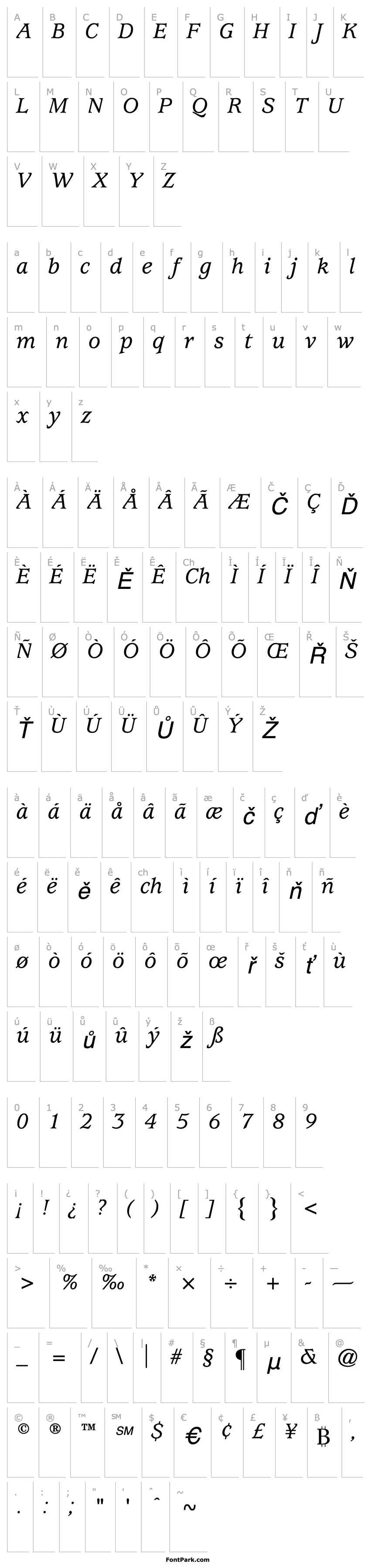 Overview ITCUsherwood-Medium Italic