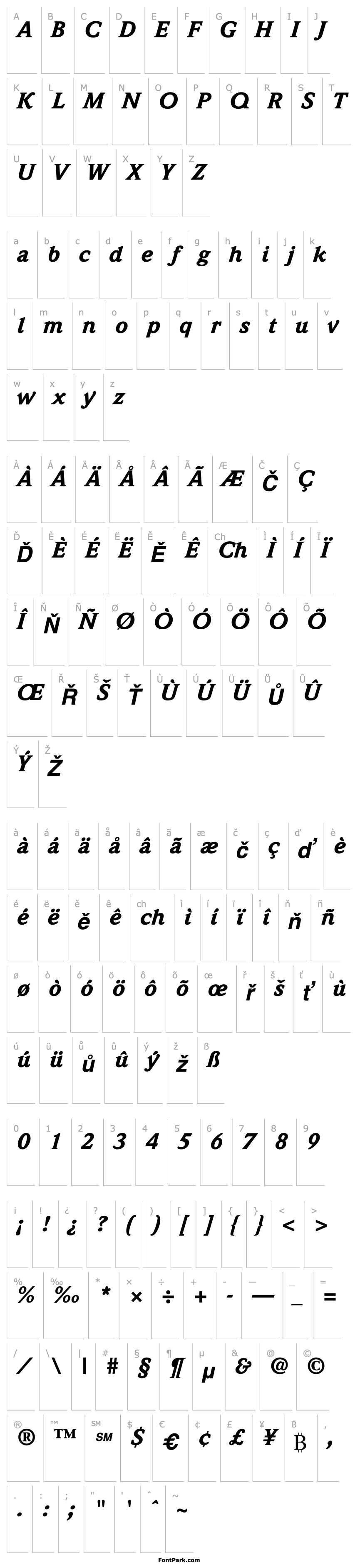 Přehled ITCWeidemann-Black Italic