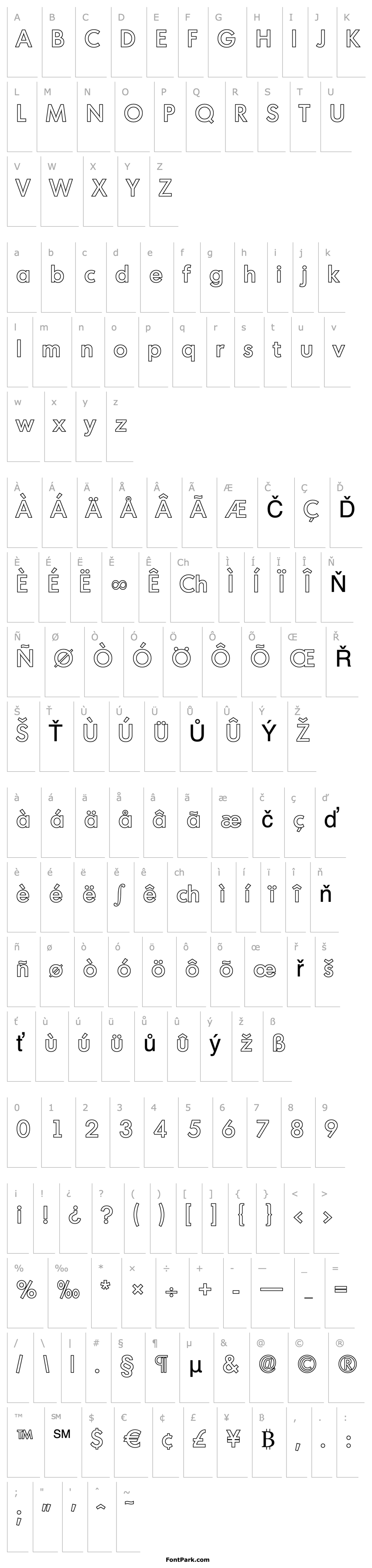 Přehled IvanBeckerOutline-Medium-Regular