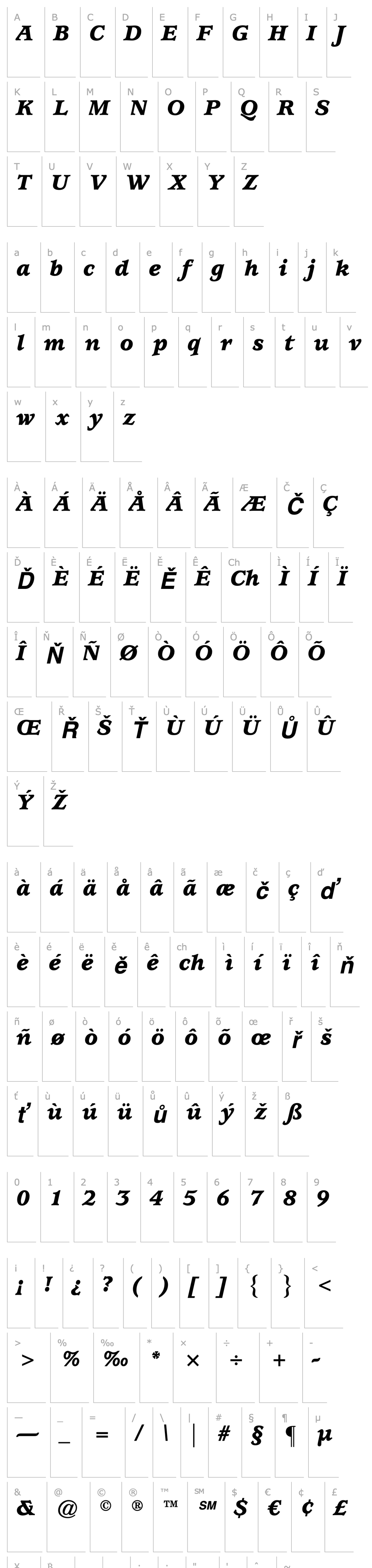 Overview UsherwoodStd-BlackItalic