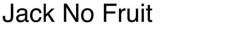 Preview Jack No Fruit