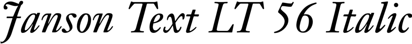 Preview Janson Text LT 56 Italic