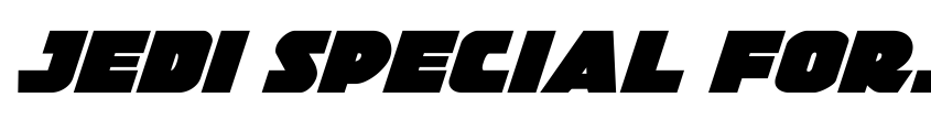 Font Jedi Special Forces Italic by Daniel Zadorozny
