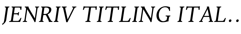 Preview Jenriv Titling Italic