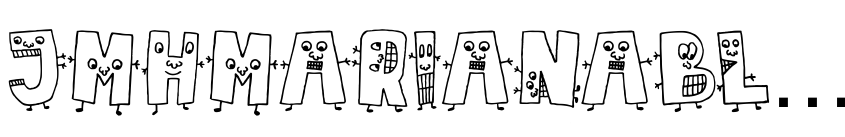 Font JMHMarianaBlanca-Regular by joorgemoron@gmail.com
