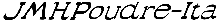 Preview JMHPoudre-Italic