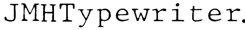 Font JMHTypewritermonoFine-Regular by joorgemoron@gmail.com