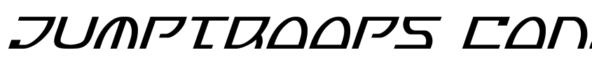 Font Jumptroops Condensed Italic by Daniel Zadorozny