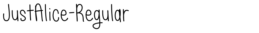 Preview JustAlice-Regular
