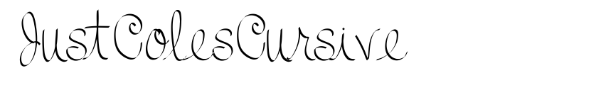 Preview JustColesCursive