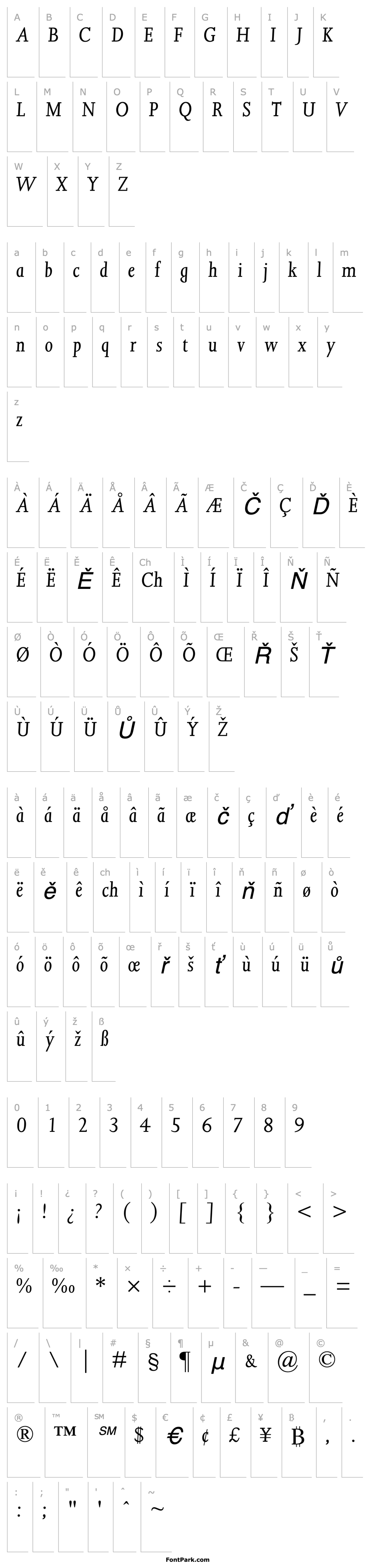 Přehled JoannaMT-Italic