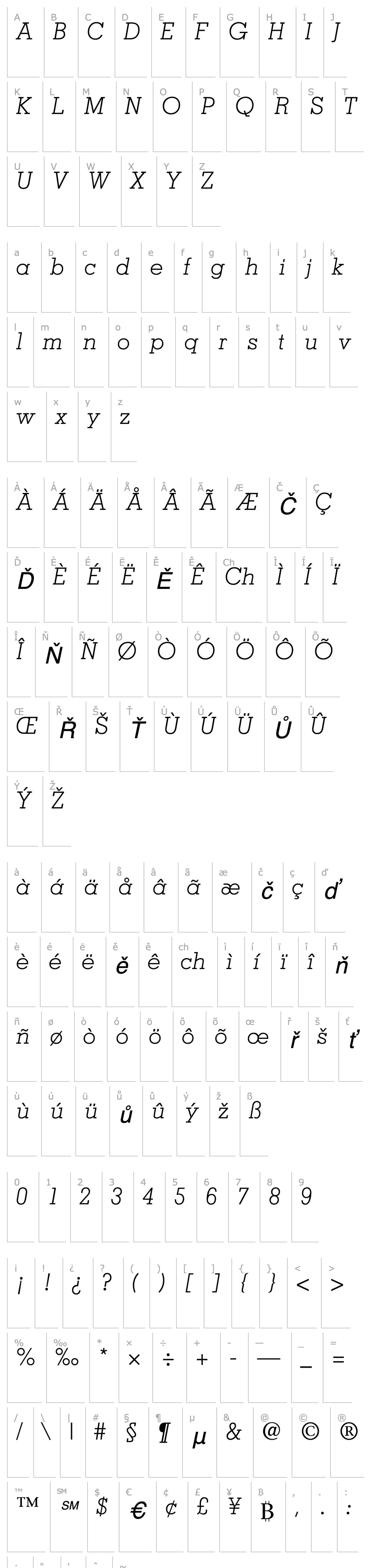 Overview Jaak Light SSi Light Italic