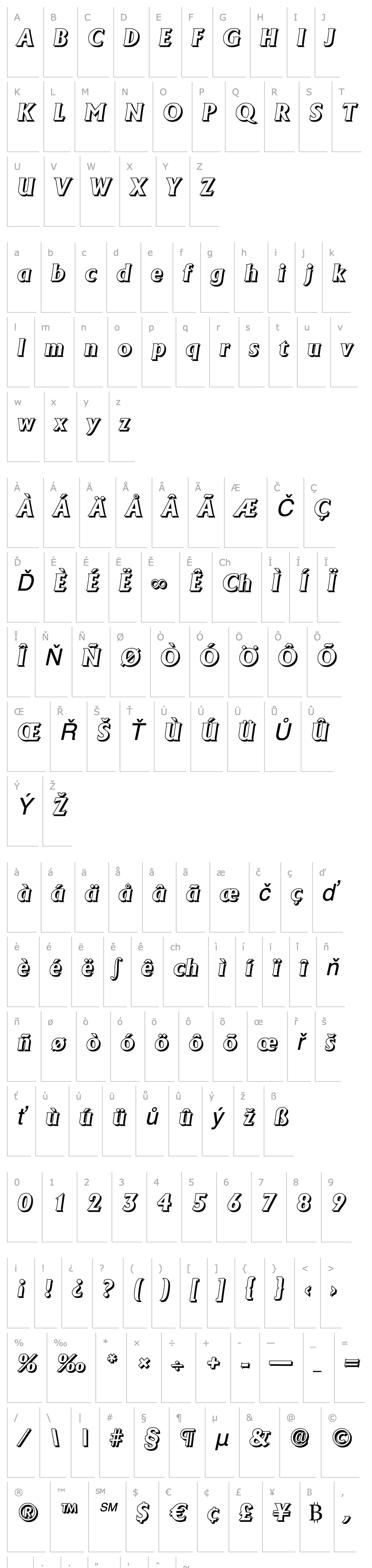 Overview JacobBeckerShadow-ExtraBold-Italic