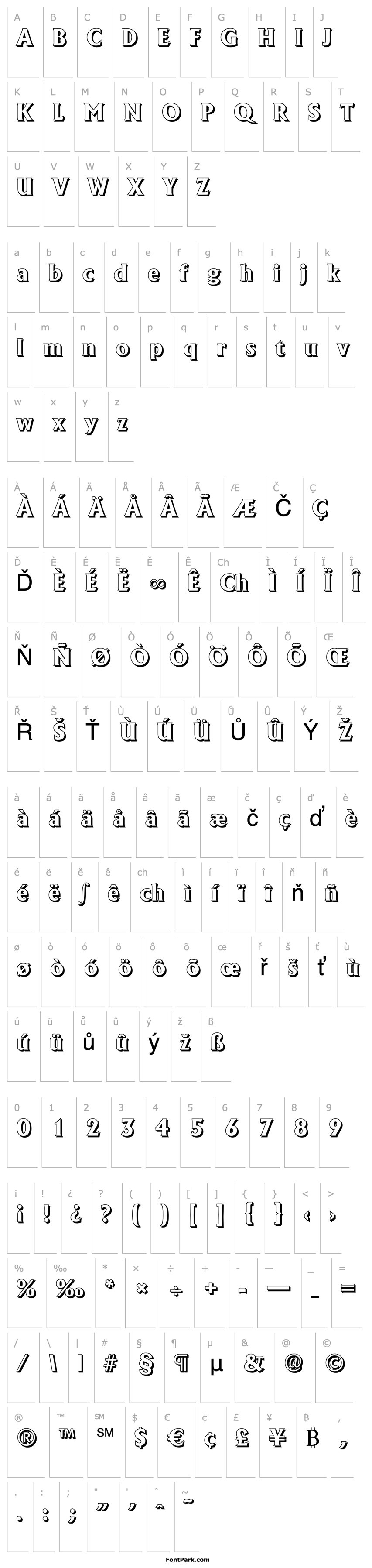 Overview JacobBeckerShadow-ExtraBold-Regular