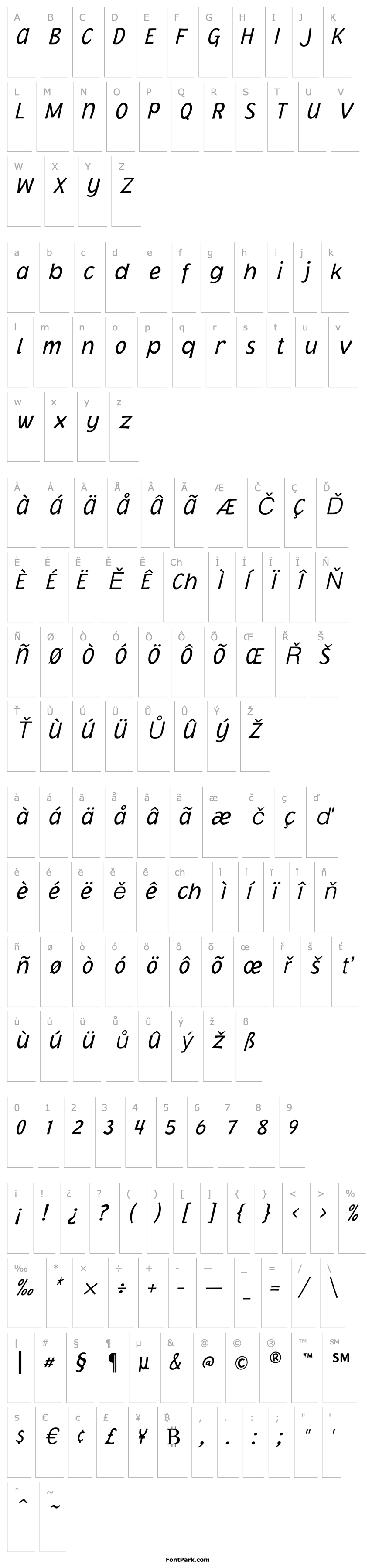 Overview Jacoby ICG LightItalic