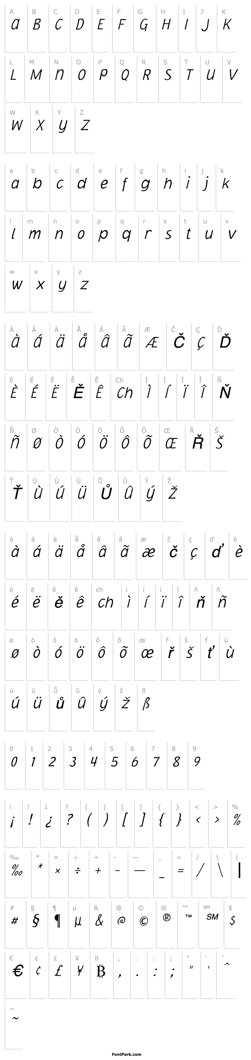 Overview Jacoby ICG XLight Italic