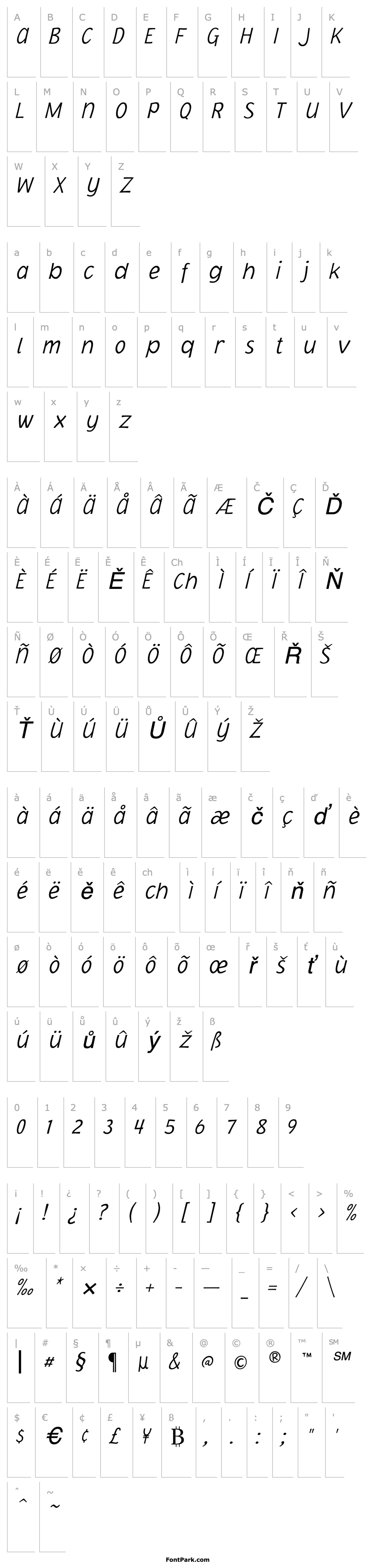 Overview Jacoby ICG XLightItalic