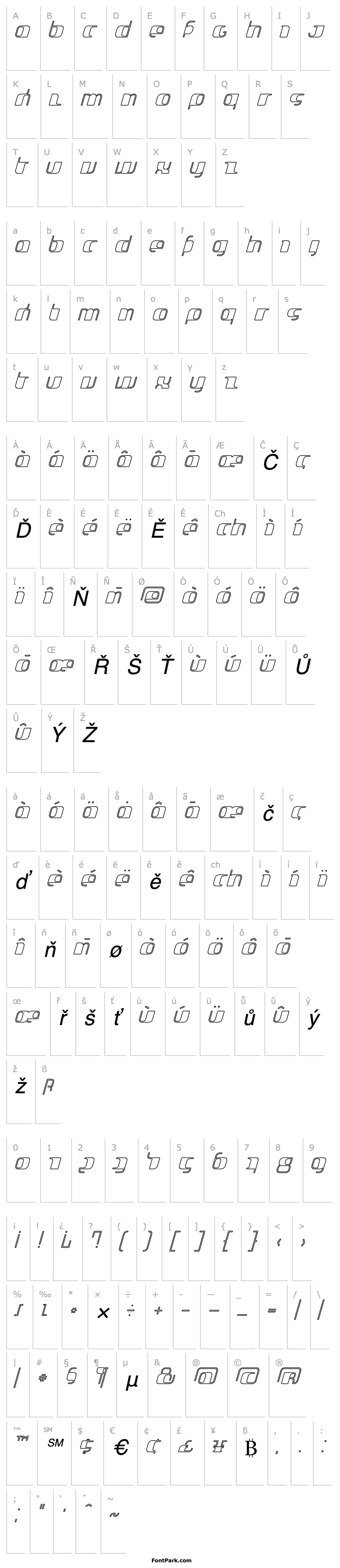 Overview Jakone-OutlineItalic