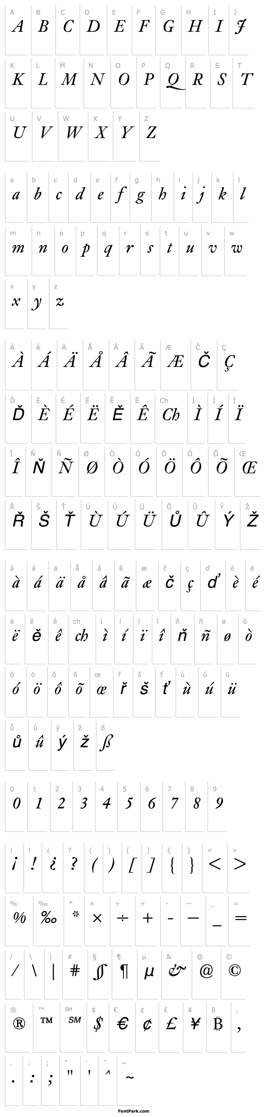 Přehled JansonBQ-Italic