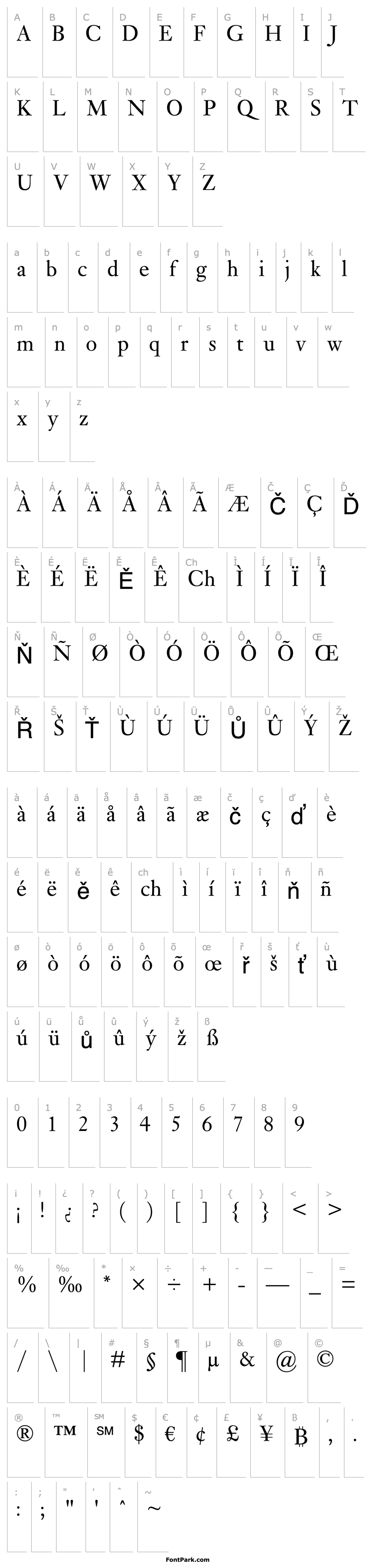 Overview JansonMTStd-Regular