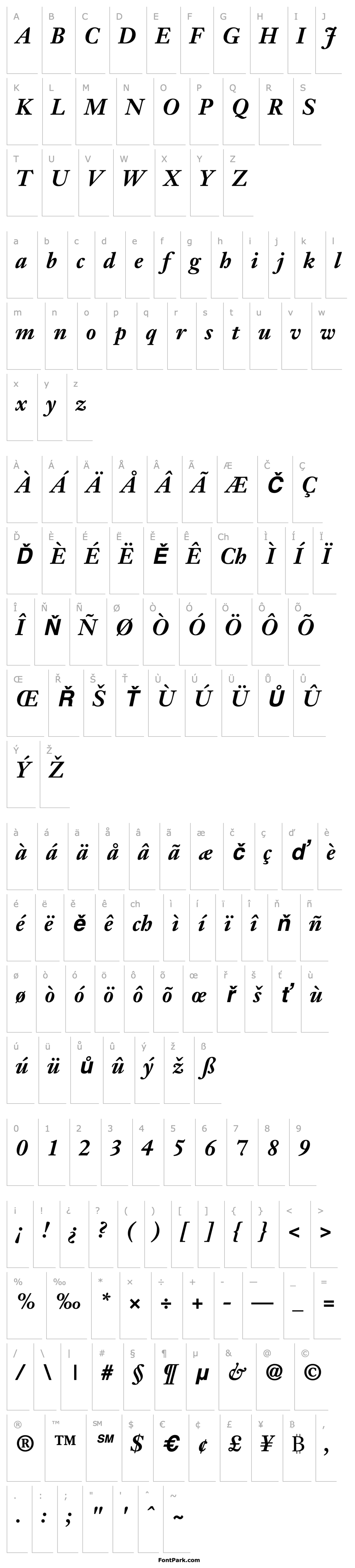 Overview JansonText-BoldItalic