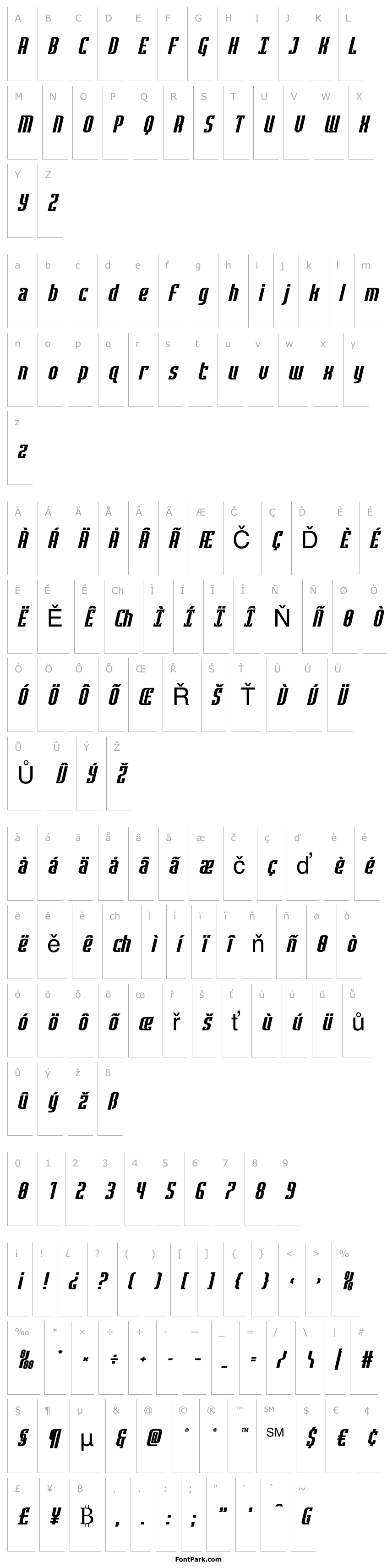 Overview Janulus Expanded Italic