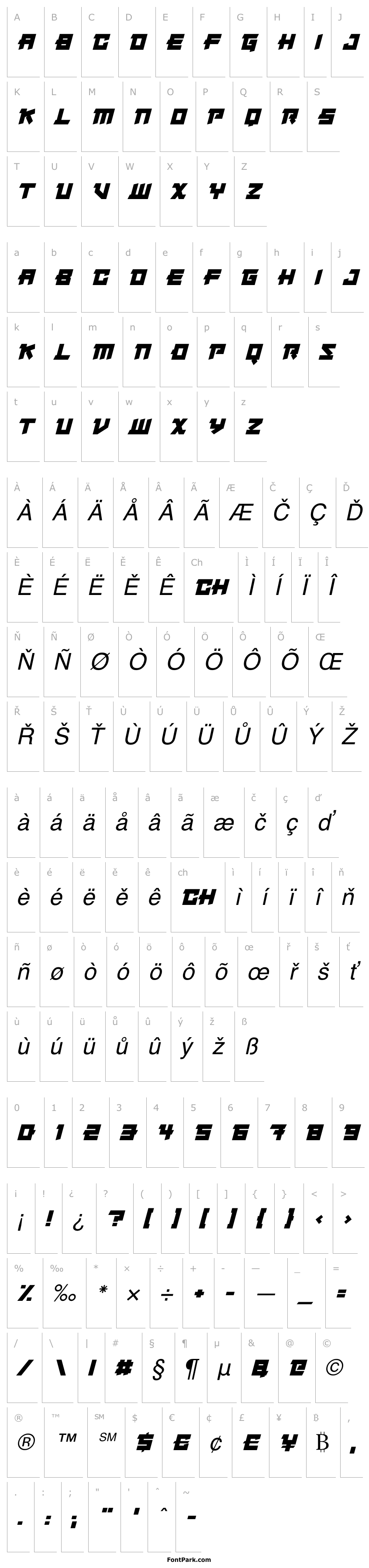 Overview Japanese Robot Italic