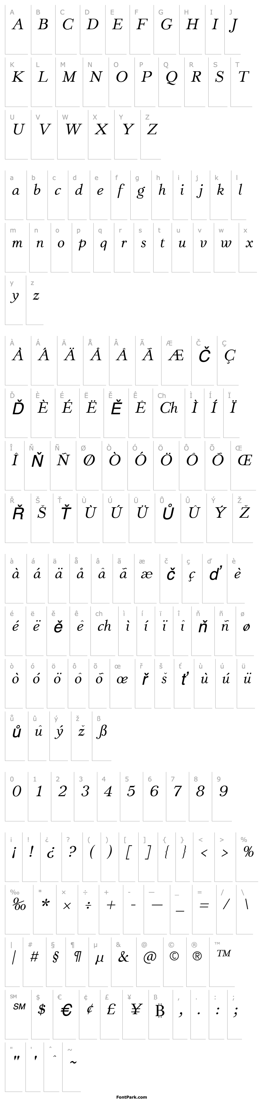 Overview JasperSqueeze Italic