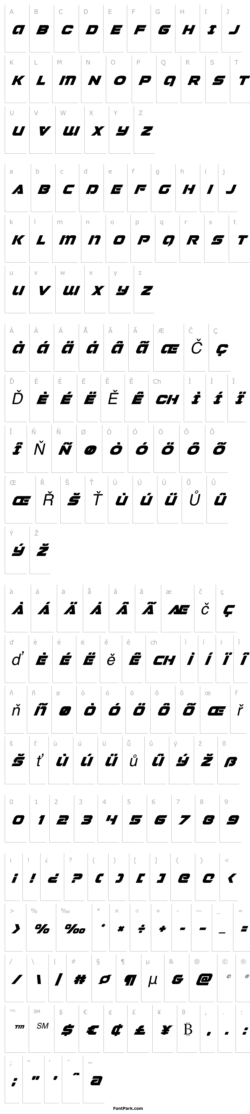 Overview Jeebra Super-Italic