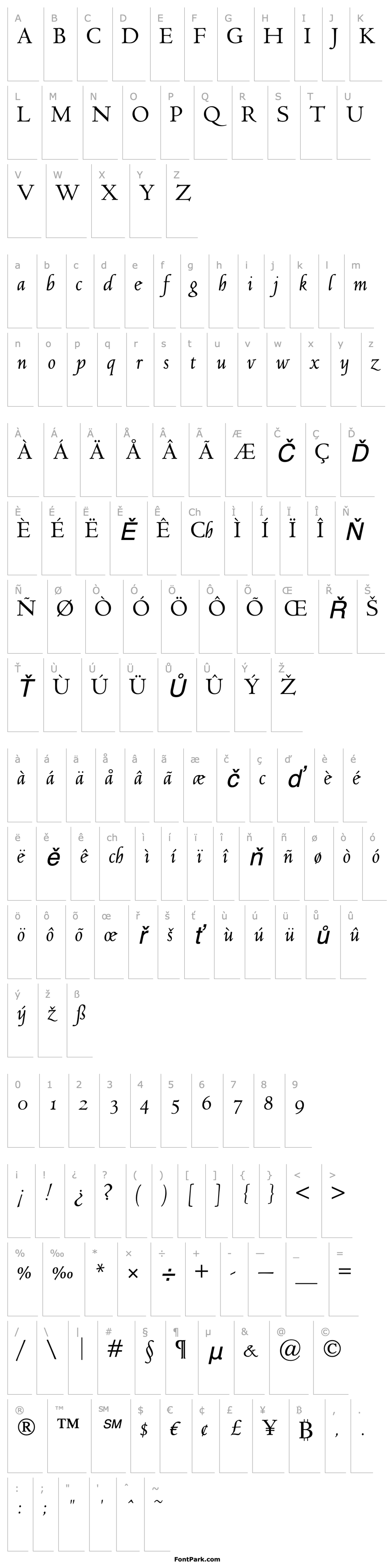 Overview Jenson Classico Italic