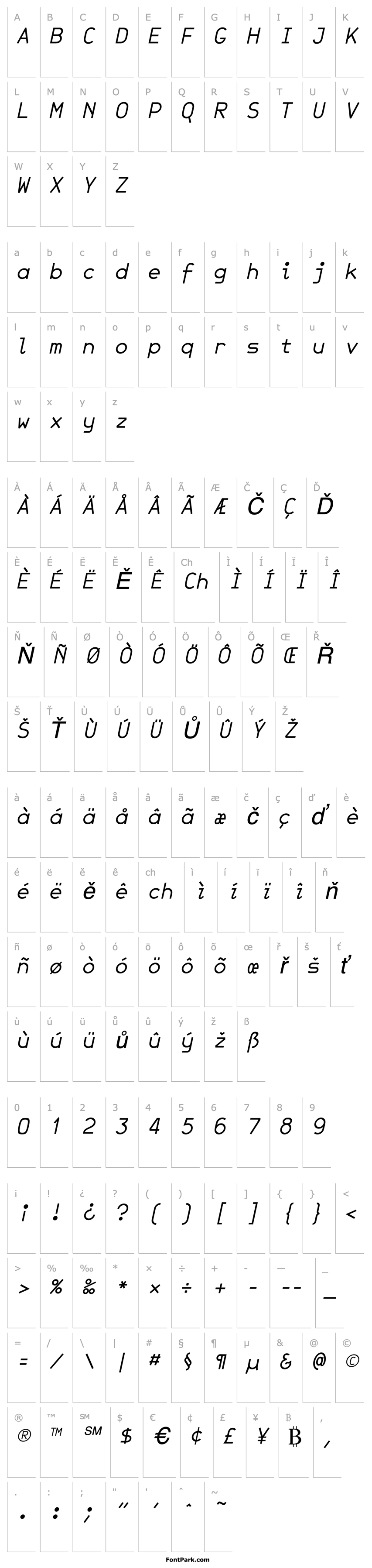 Overview JetJaneMono Italic