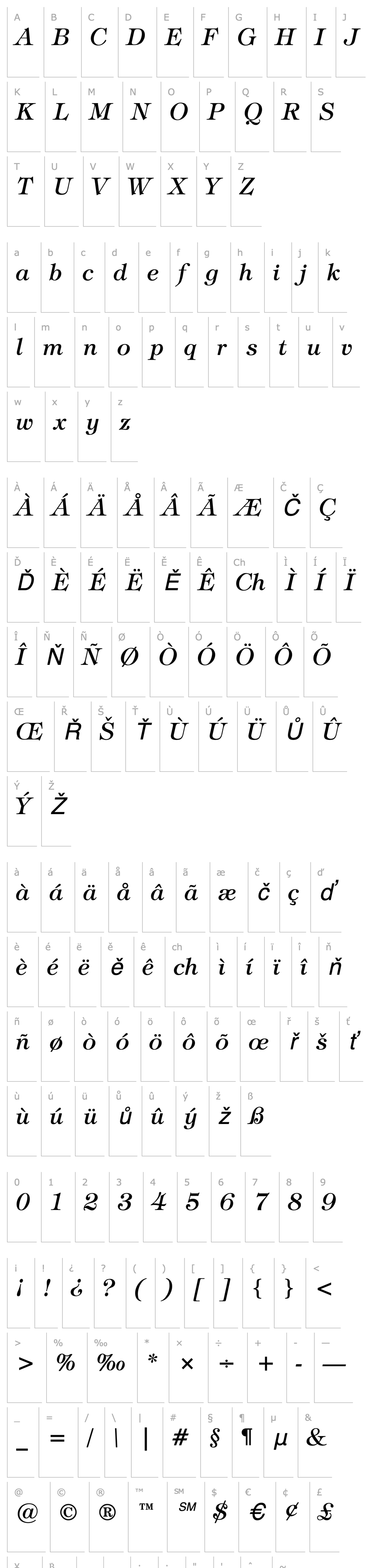 Overview Jewel Italic