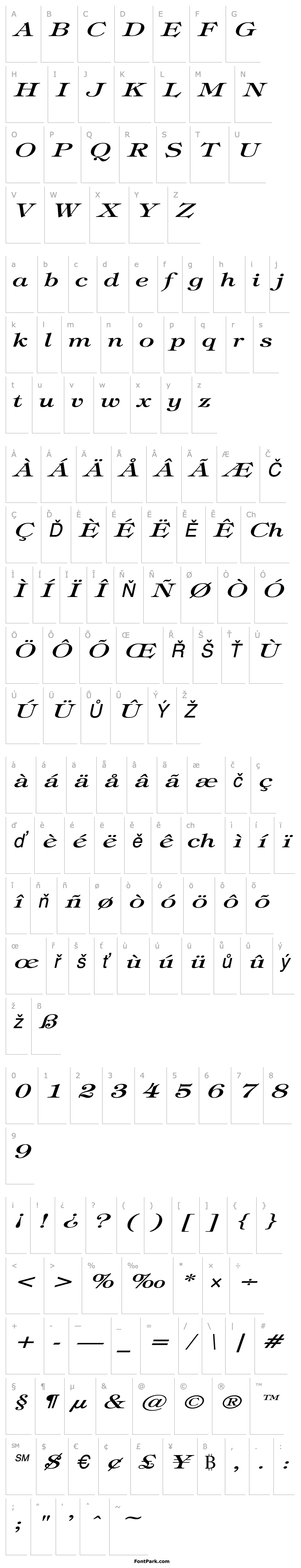 Přehled JewelExtended Italic