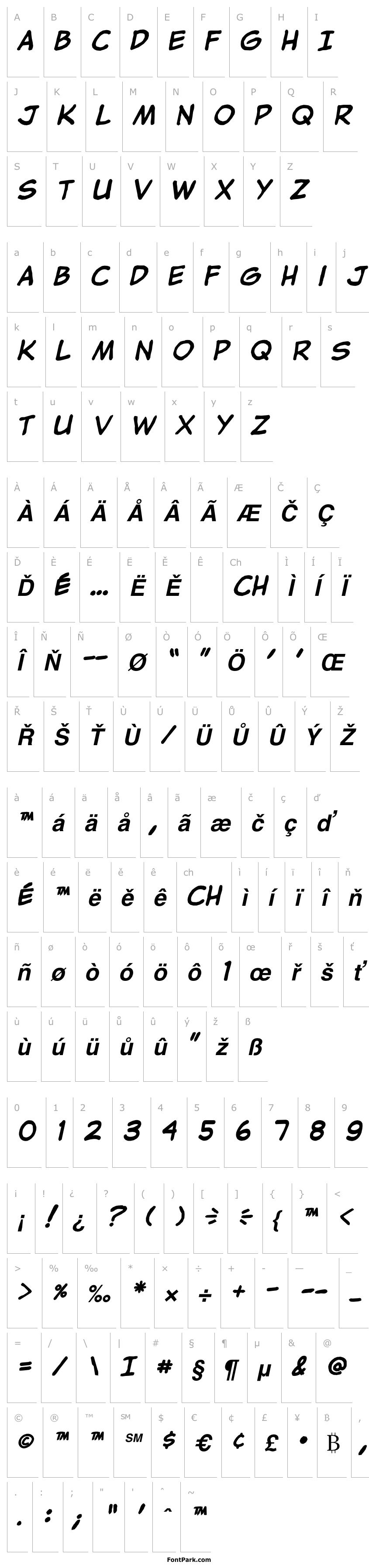 Overview jibbajabba ExtraBold Italic